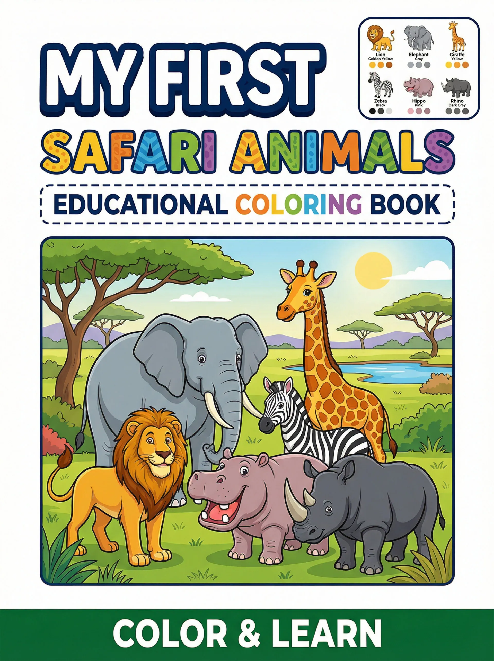 Wild Adventure: Color & Learn Safari Animals